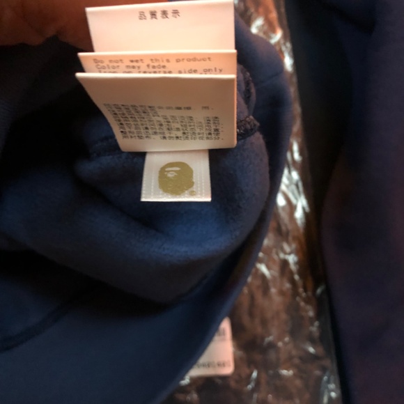 Bape A Bathing Ape Crewneck Sweater Size Medium NWT Blue Camo - Picture 8 of 8